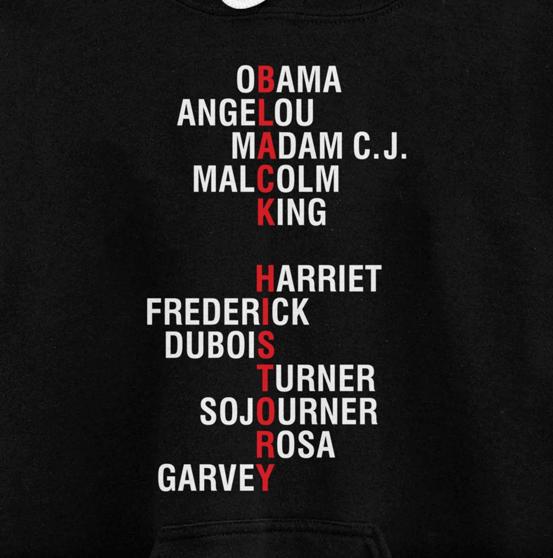 Influential Inspirational Black History Leaders Pullover Hoodie