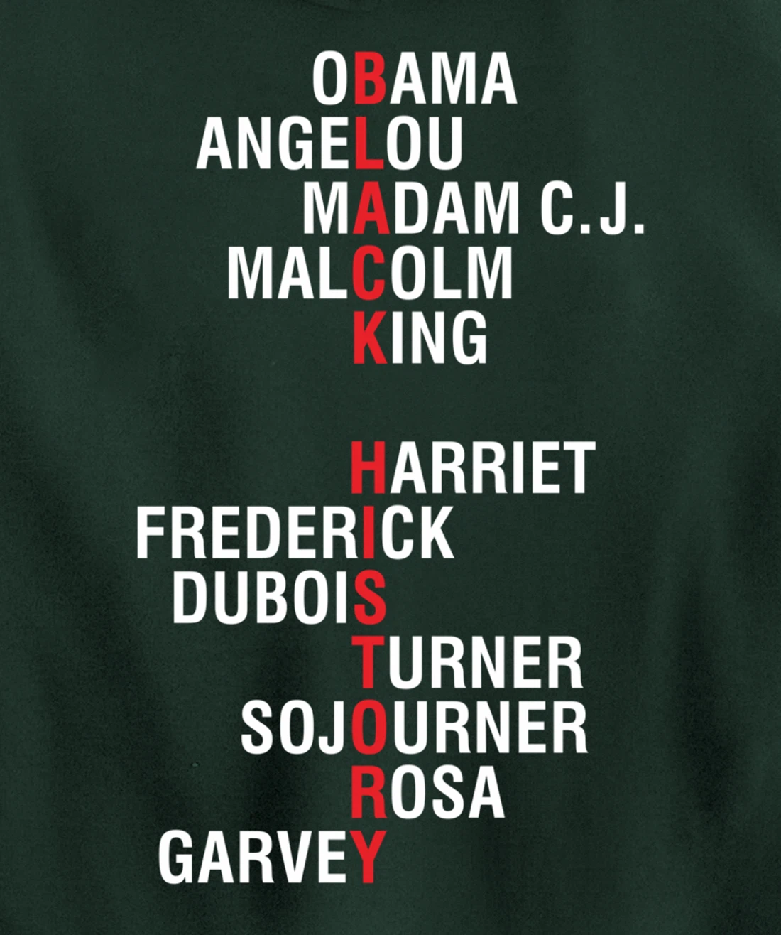 Influential Inspirational Black History Leaders Pullover Hoodie