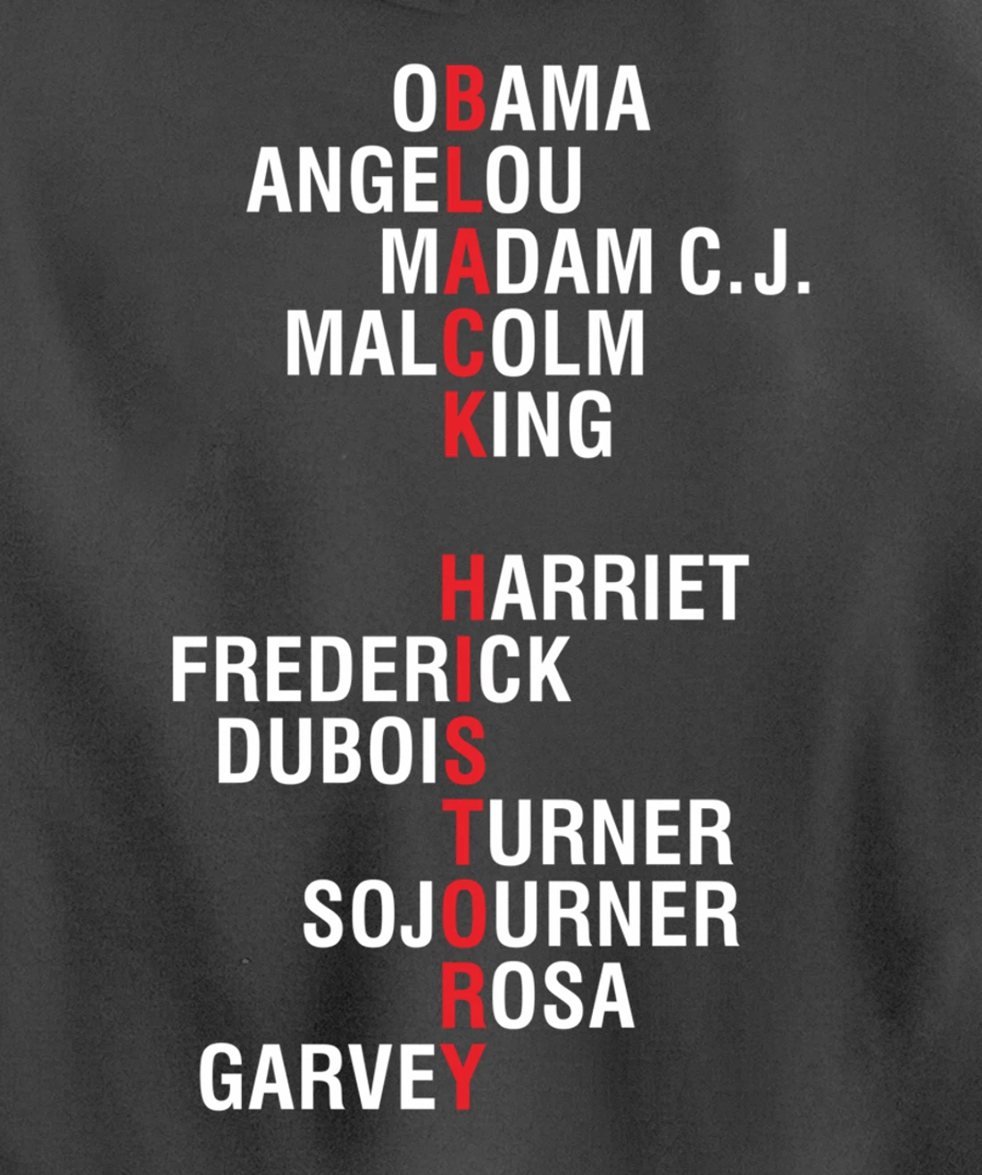 Influential Inspirational Black History Leaders Pullover Hoodie