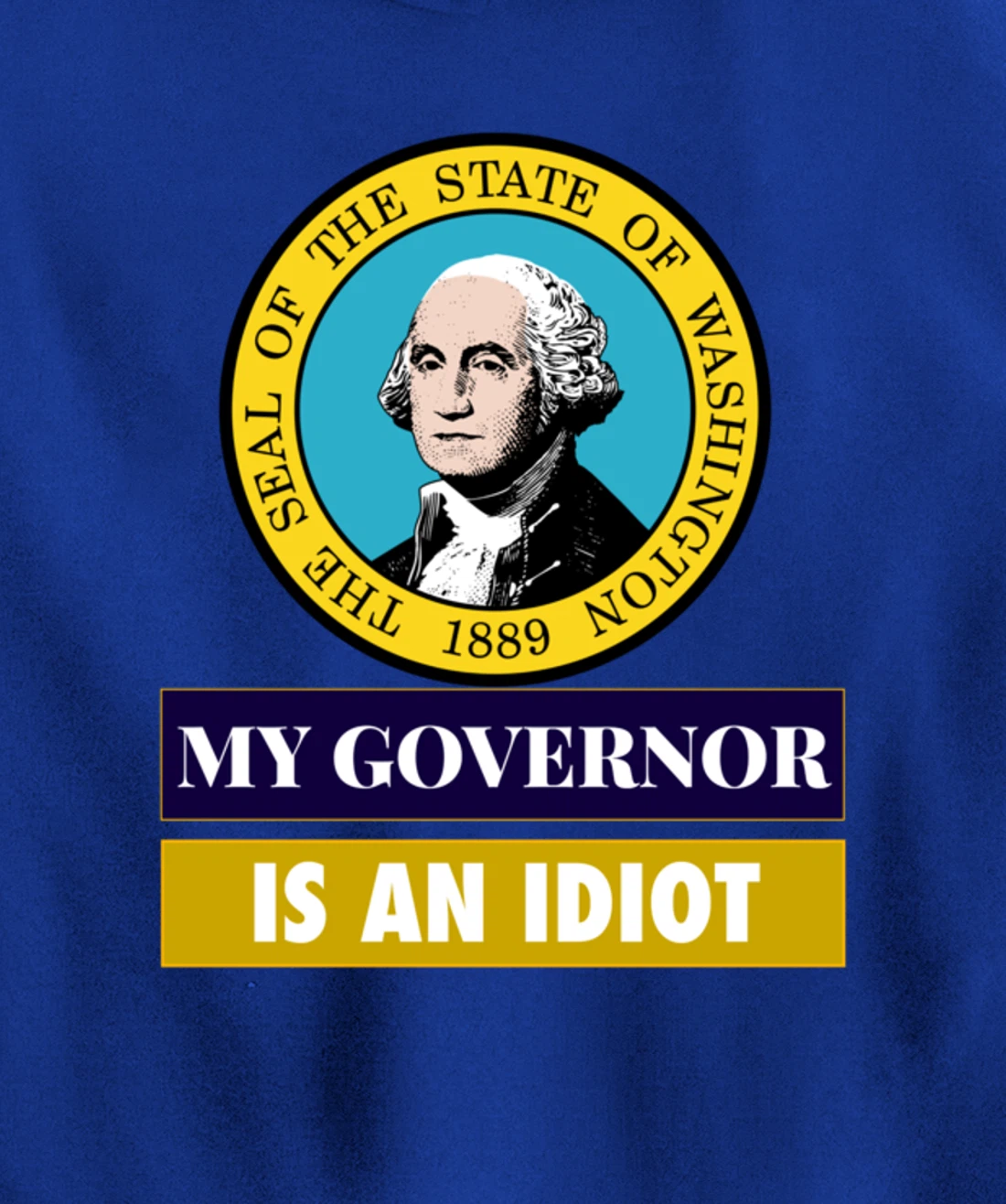 My Governor Is An Idiot Washington Humorous Gift Pullover Hoodie