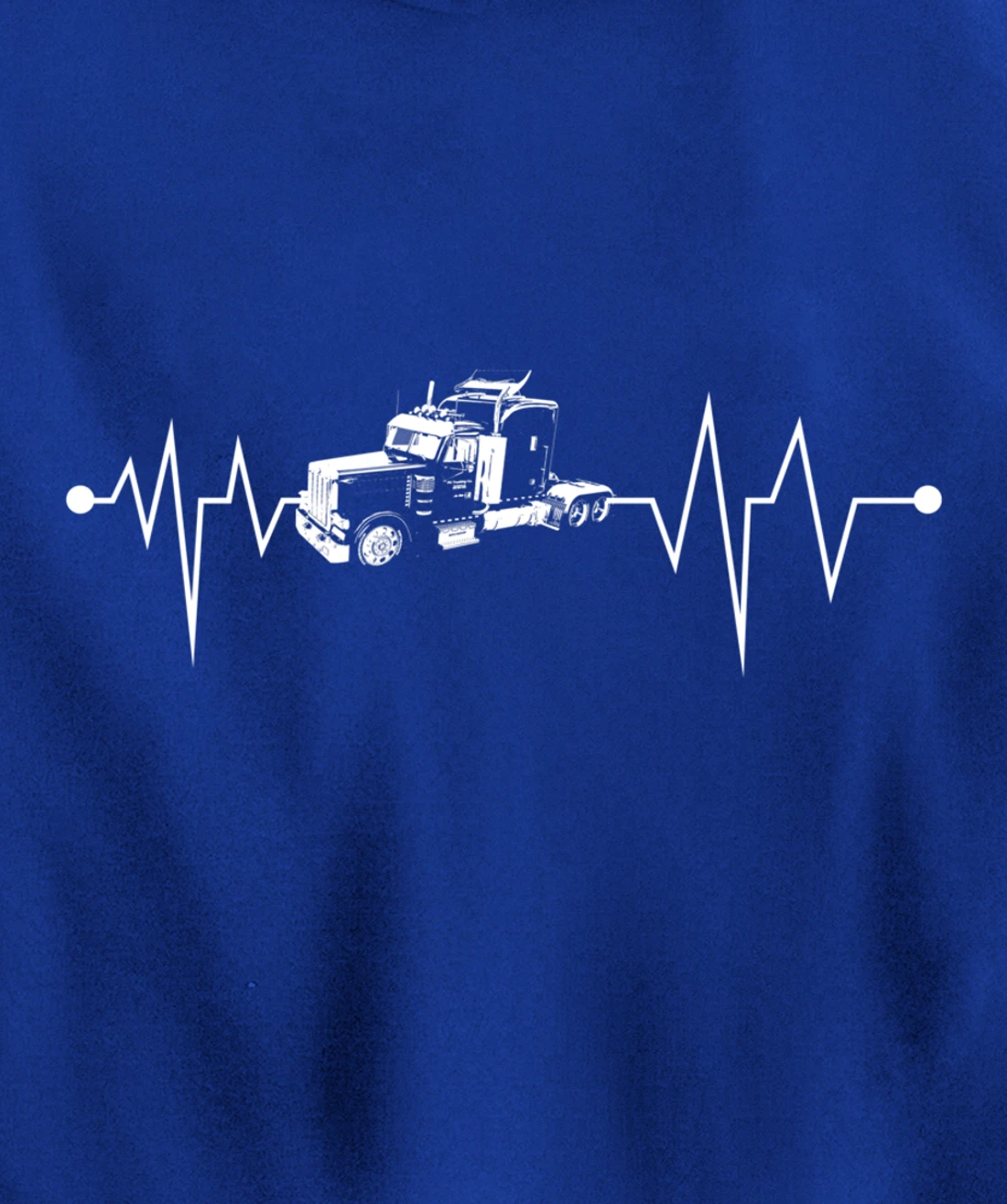 Semi-Truck Driver Heartbeat | Proud Trucking Career Gift Pullover Hoodie