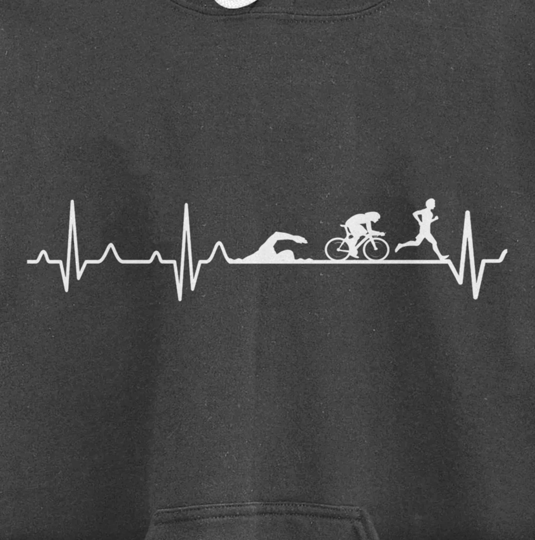 Triathlon Heartbeat Pullover - Marathon, Running Hoodie Pullover Hoodie