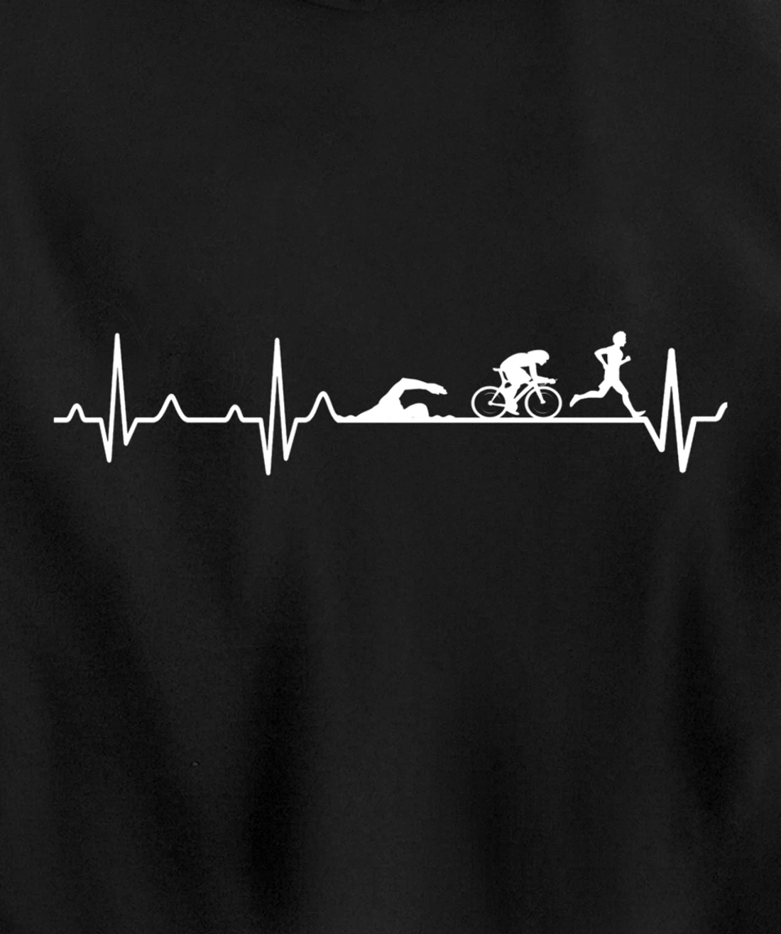 Triathlon Heartbeat Pullover - Marathon, Running Hoodie Pullover Hoodie