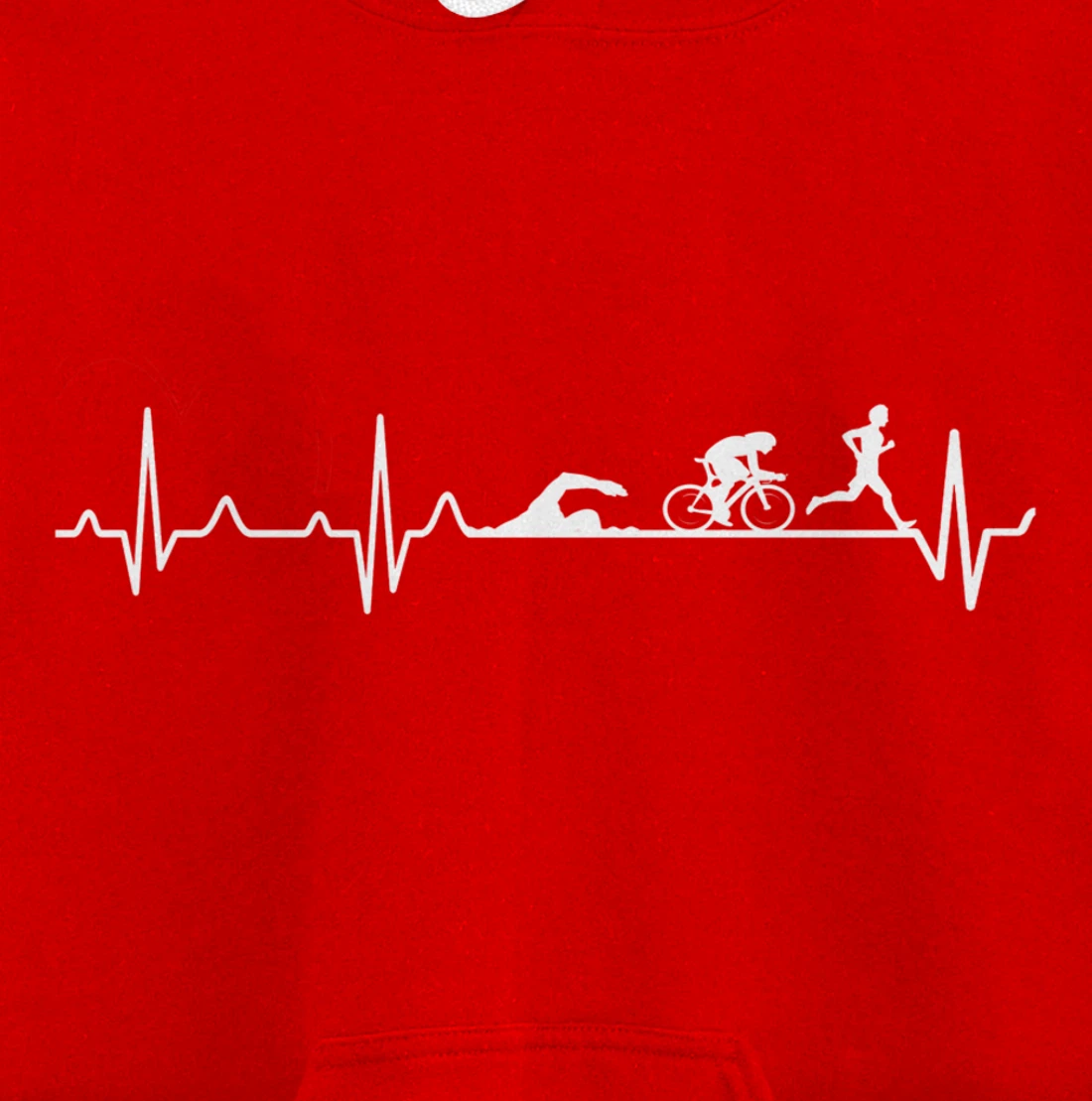 Triathlon Heartbeat Pullover - Marathon, Running Hoodie Pullover Hoodie