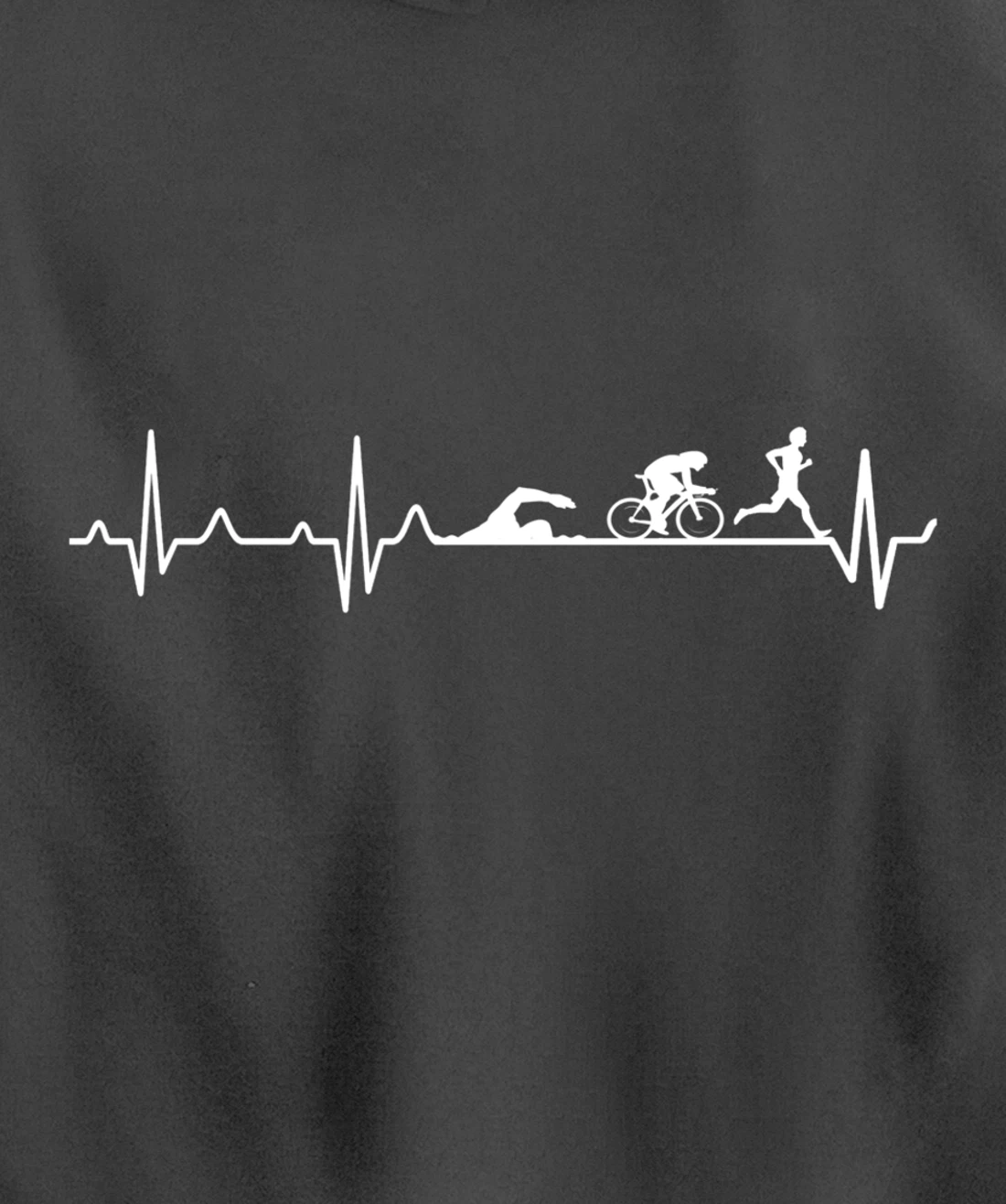 Triathlon Heartbeat Pullover - Marathon, Running Hoodie Pullover Hoodie