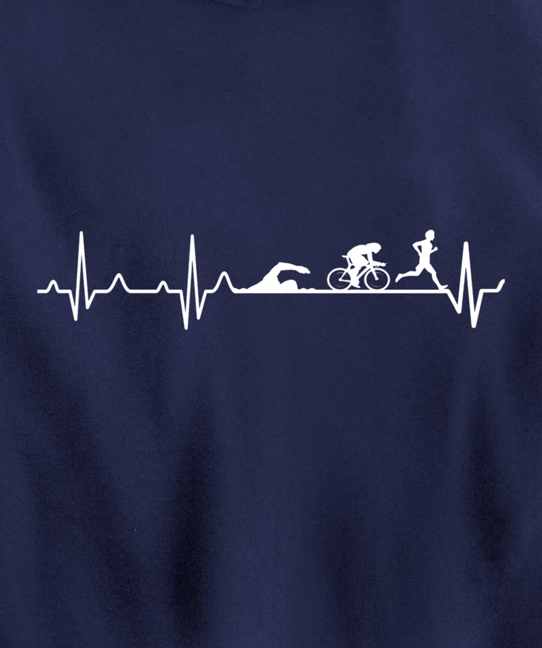 Triathlon Heartbeat Pullover - Marathon, Running Hoodie Pullover Hoodie