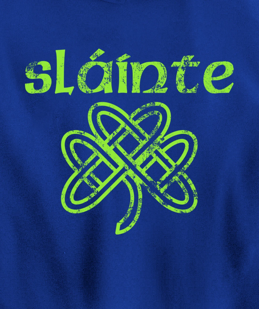 Vintage Slainte Cute Cheers Good Health Fun St Patricks Day Pullover Hoodie