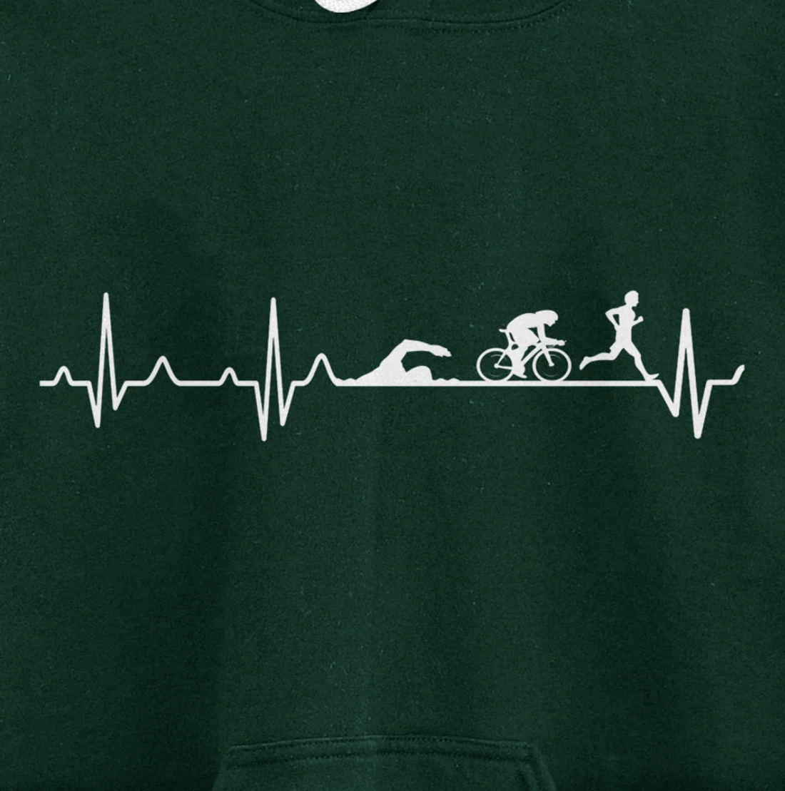 Triathlon Heartbeat Pullover - Marathon, Running Hoodie Pullover Hoodie
