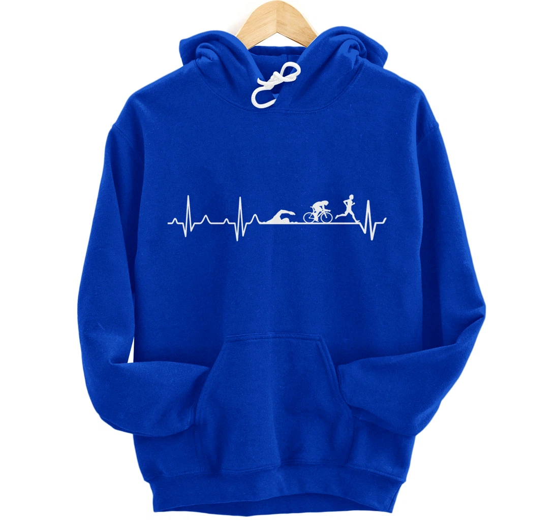 Triathlon Heartbeat Pullover - Marathon, Running Hoodie Pullover Hoodie