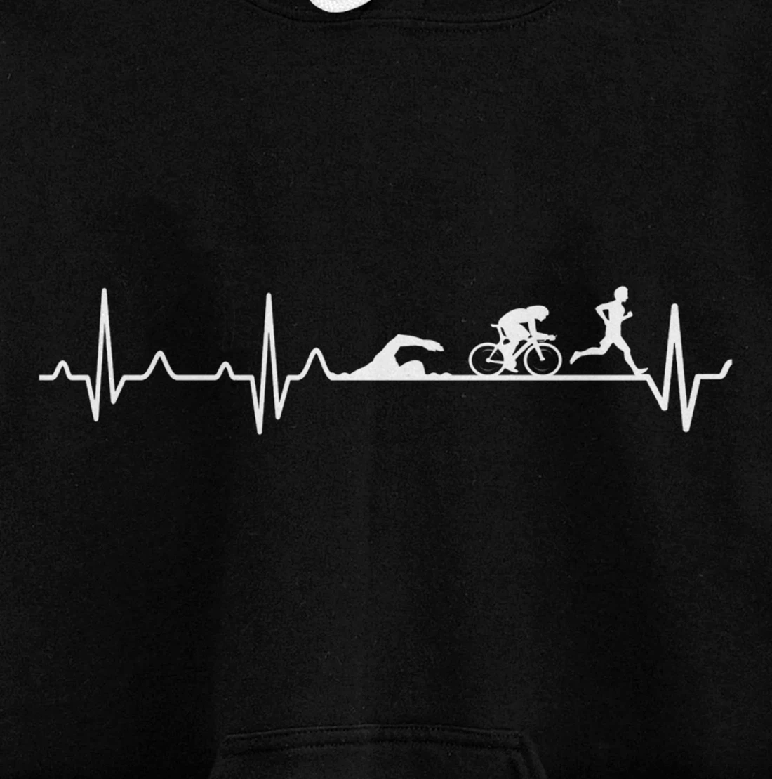 Triathlon Heartbeat Pullover - Marathon, Running Hoodie Pullover Hoodie