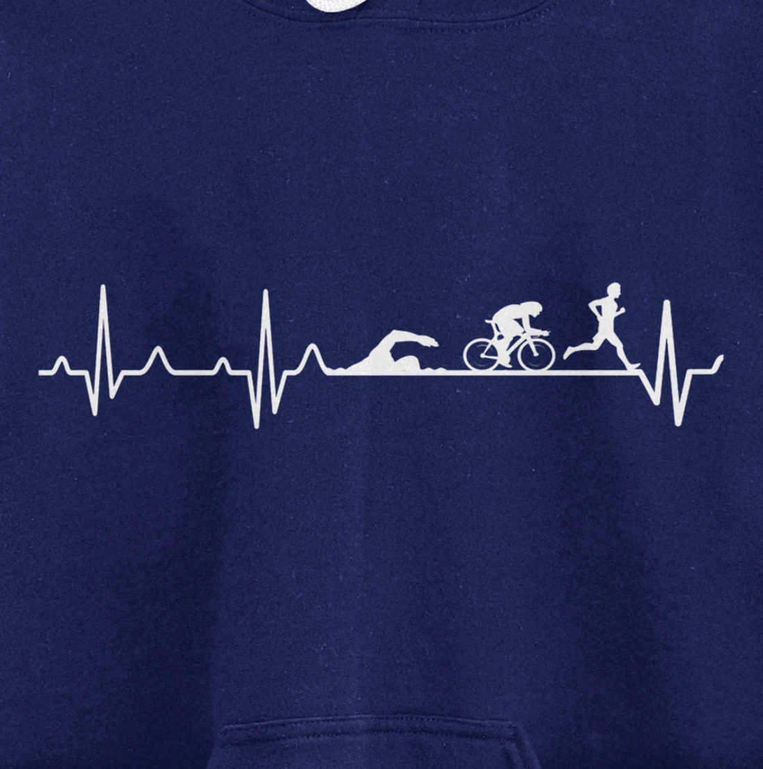 Triathlon Heartbeat Pullover - Marathon, Running Hoodie Pullover Hoodie