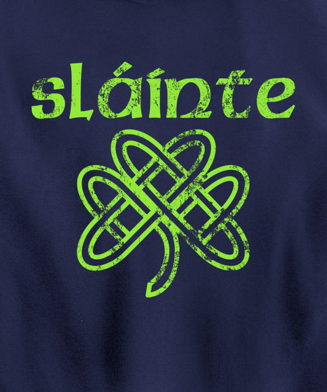 Vintage Slainte Cute Cheers Good Health Fun St Patricks Day Pullover Hoodie