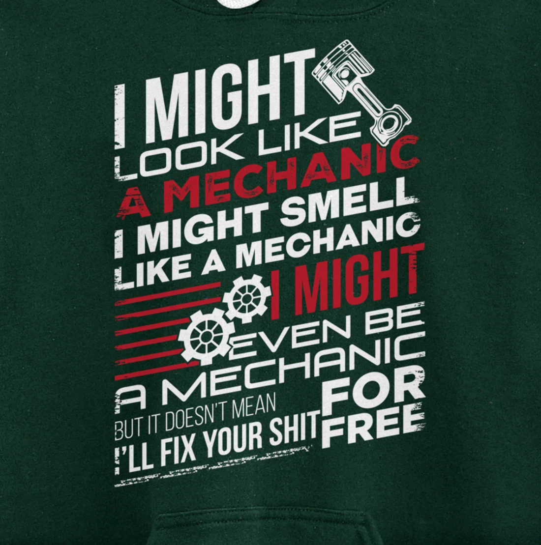 I Might Look Like A Mechanic Car Mechanics Gift Men Women Pullover Hoodie