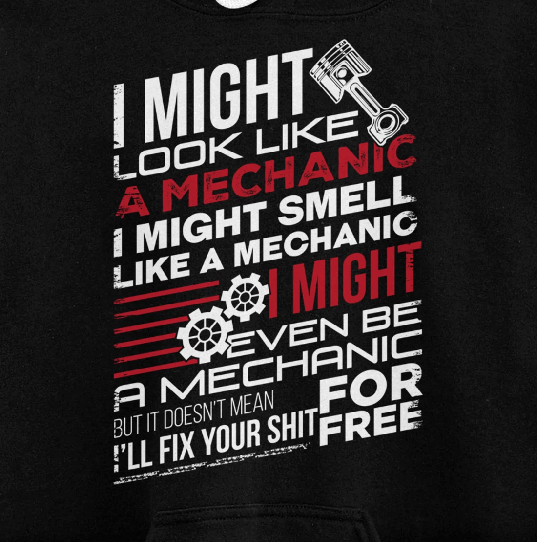 I Might Look Like A Mechanic Car Mechanics Gift Men Women Pullover Hoodie