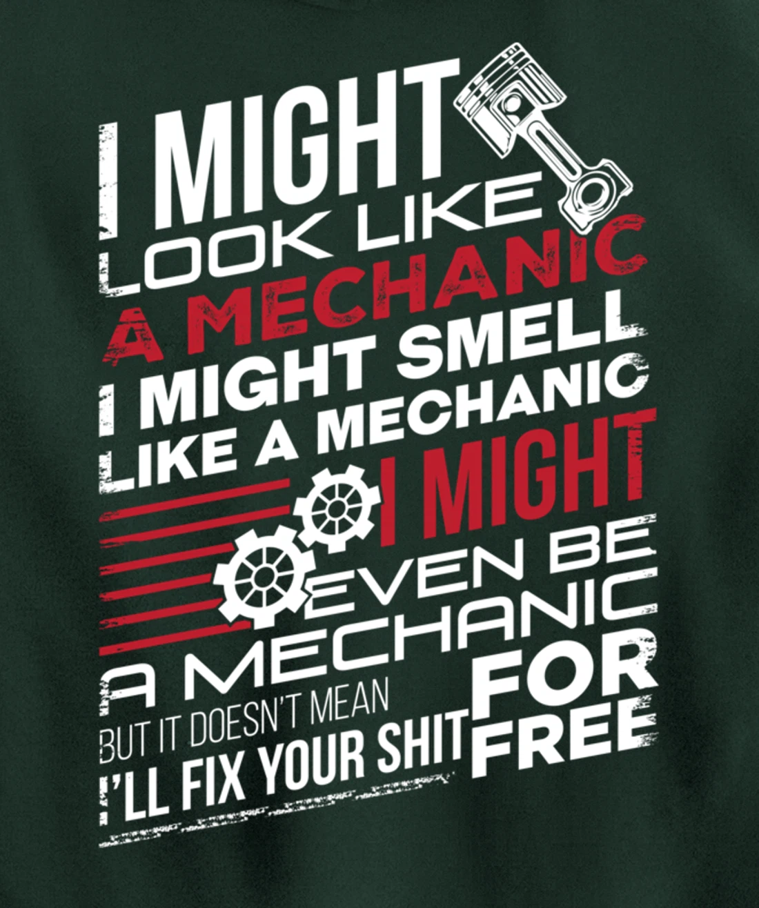 I Might Look Like A Mechanic Car Mechanics Gift Men Women Pullover Hoodie