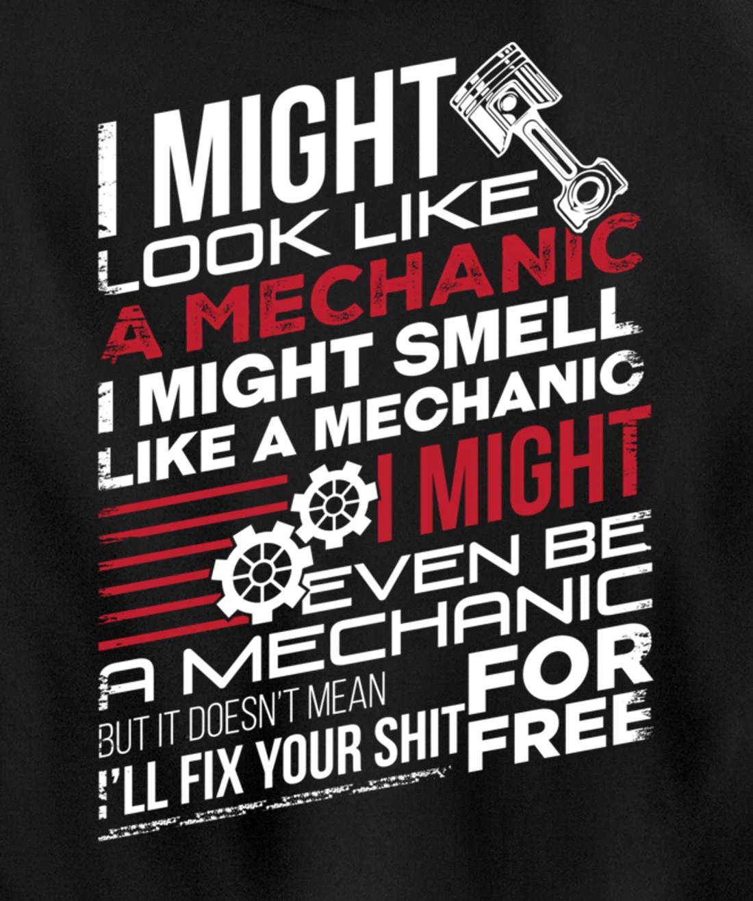 I Might Look Like A Mechanic Car Mechanics Gift Men Women Pullover Hoodie