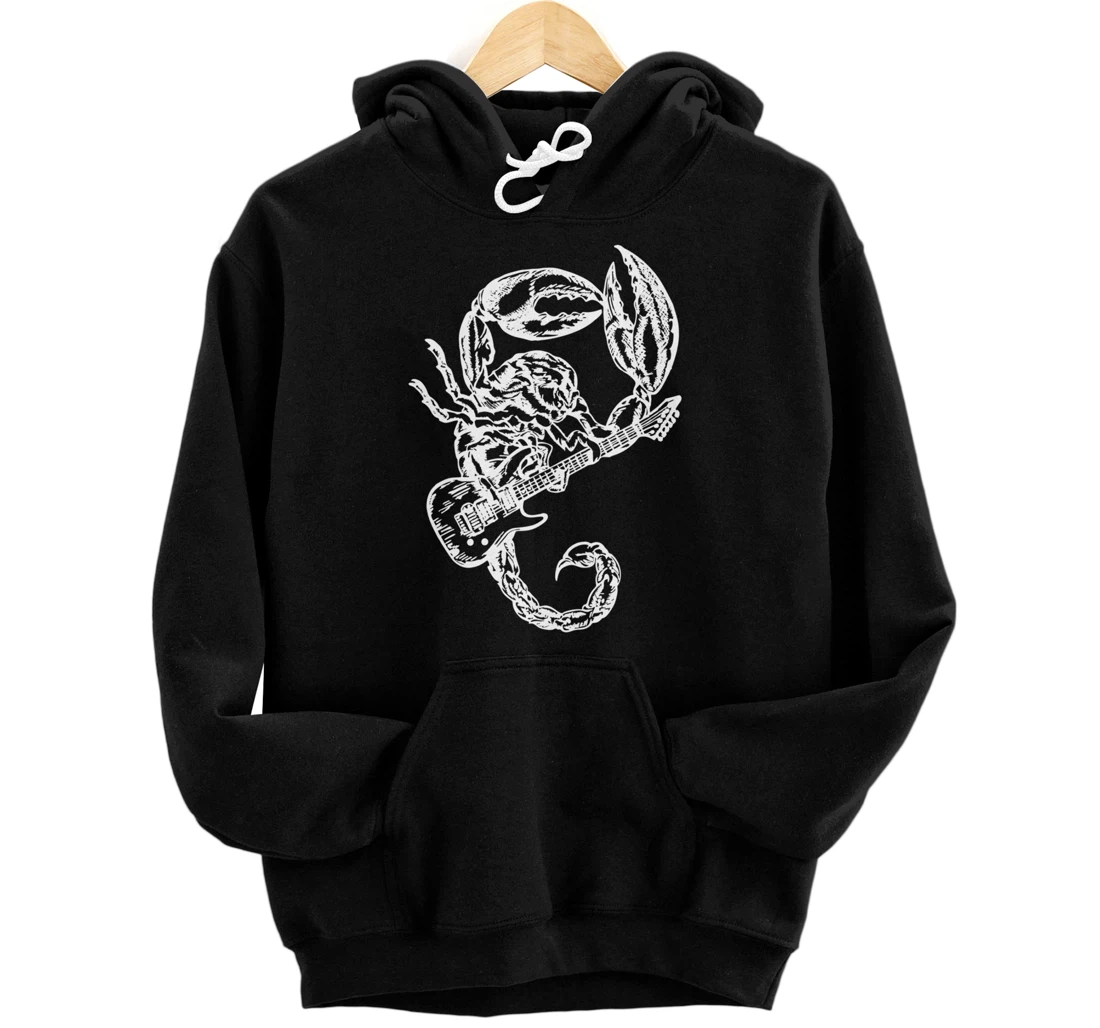 SEEMBO Scorpion Playing Guitar Guitarist Musician Music Band Pullover Hoodie