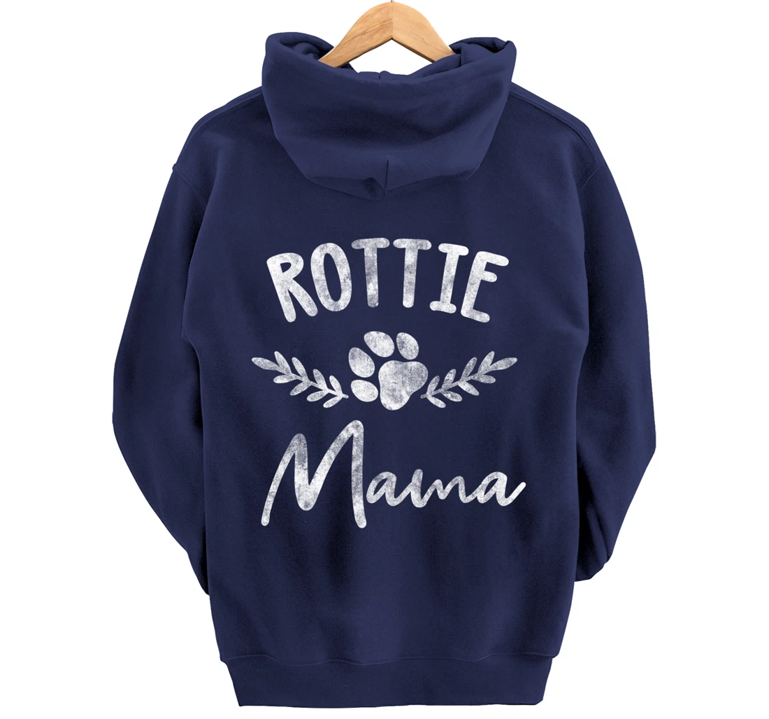 Rottie Mama Design For Rottweilier Mom - Rottie Mom Pullover Hoodie
