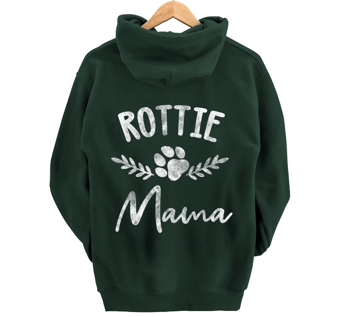 Rottie Mama Design For Rottweilier Mom - Rottie Mom Pullover Hoodie