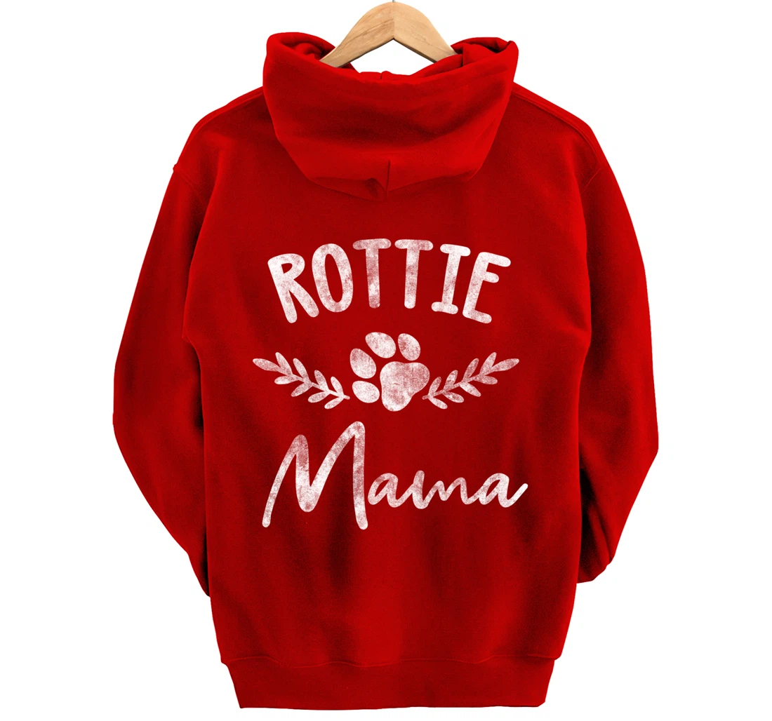Rottie Mama Design For Rottweilier Mom - Rottie Mom Pullover Hoodie