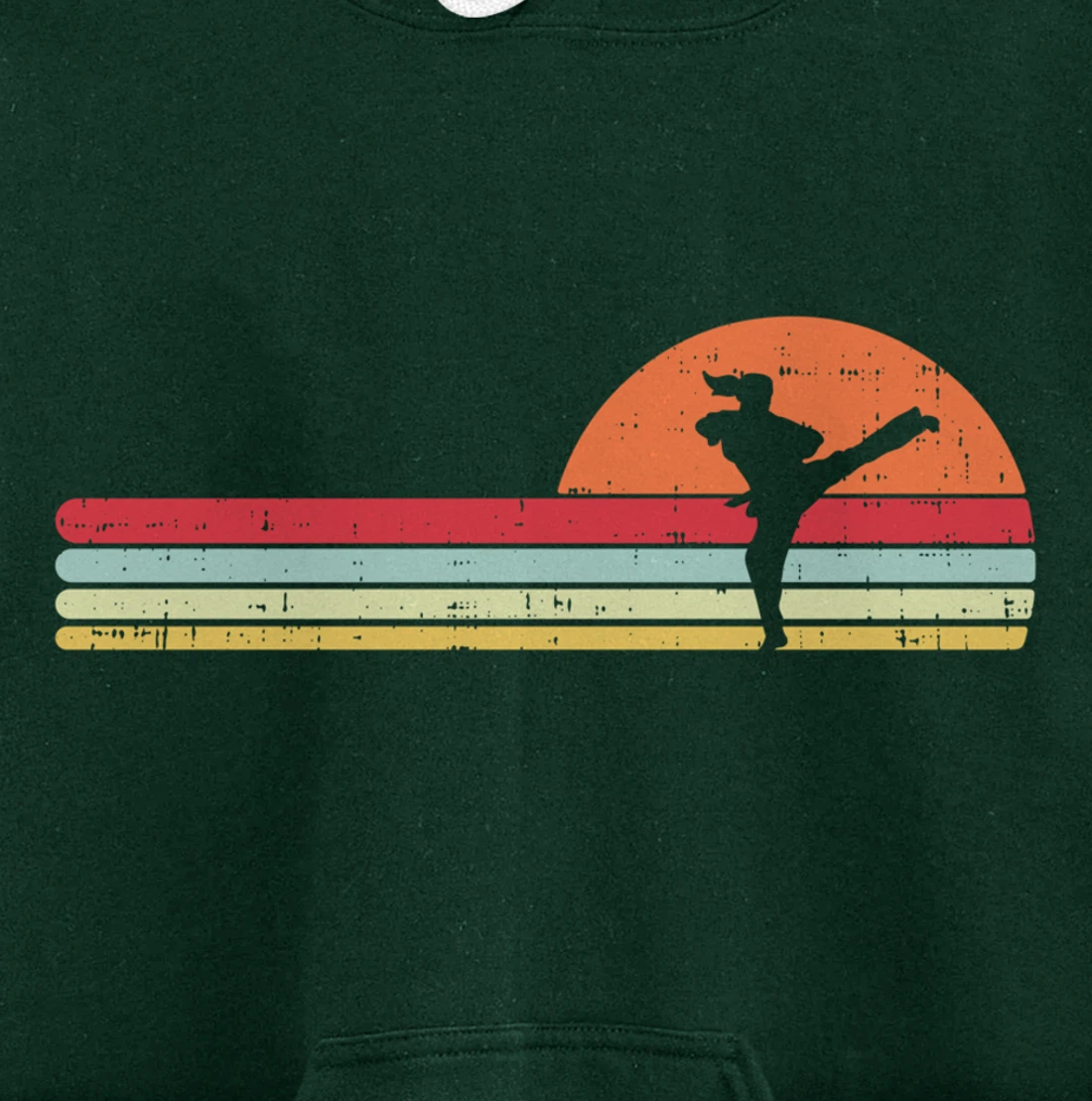 Karake Taekwondo Kick Girl Retro Martial Arts Women Gift Pullover Hoodie