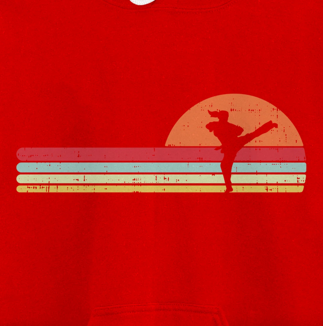 Karake Taekwondo Kick Girl Retro Martial Arts Women Gift Pullover Hoodie