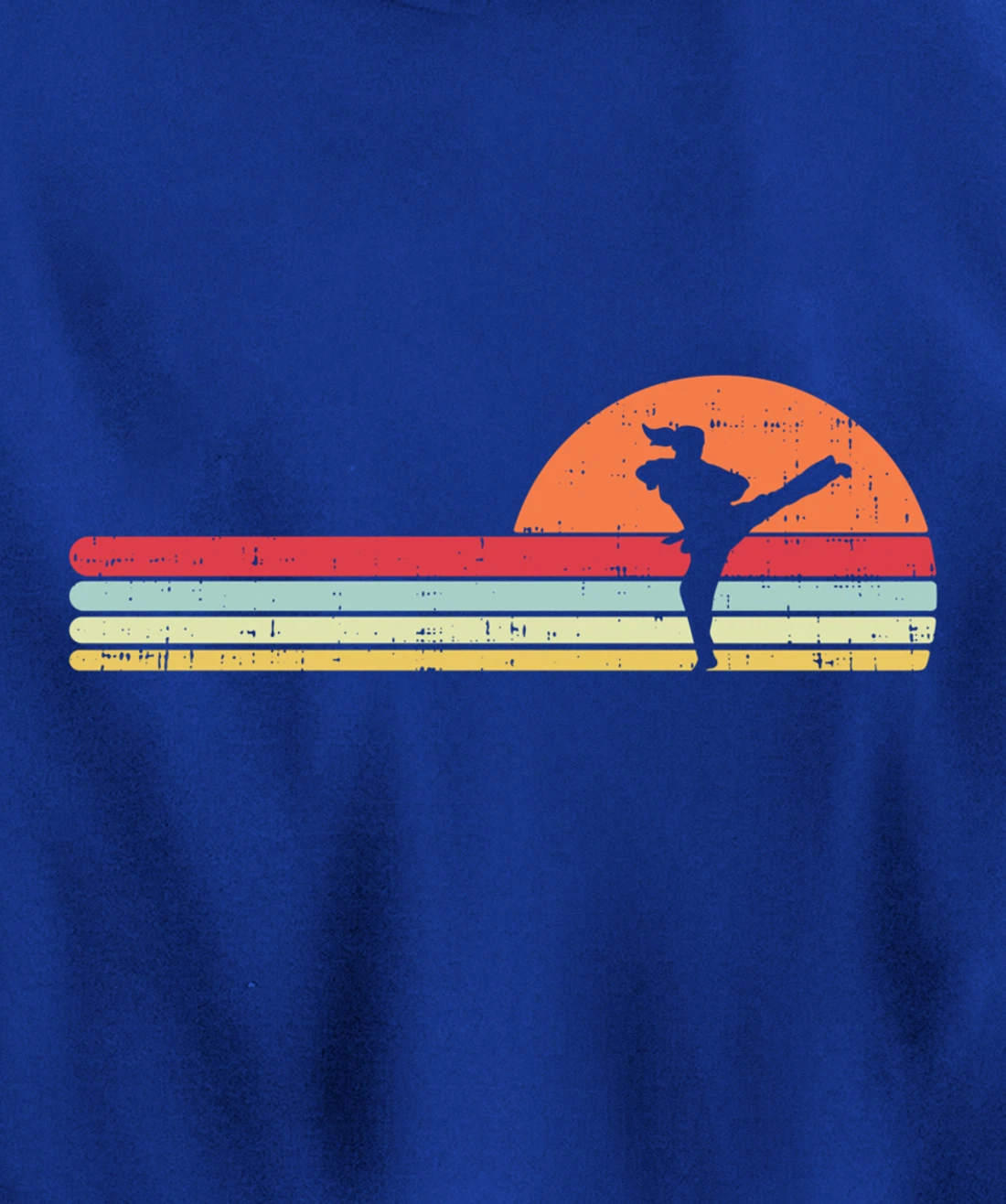 Karake Taekwondo Kick Girl Retro Martial Arts Women Gift Pullover Hoodie