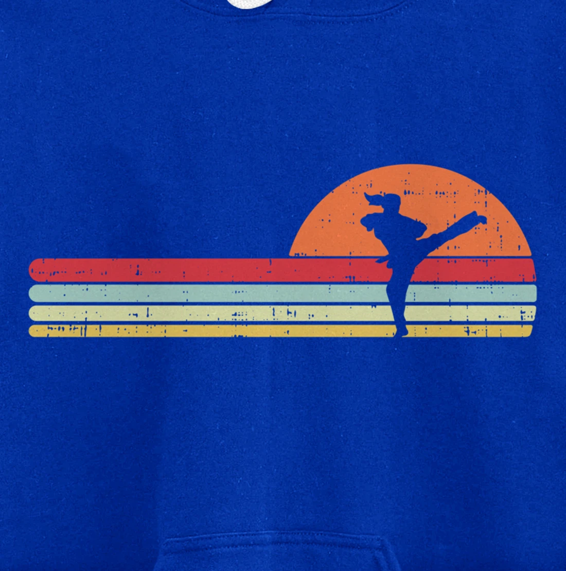 Karake Taekwondo Kick Girl Retro Martial Arts Women Gift Pullover Hoodie