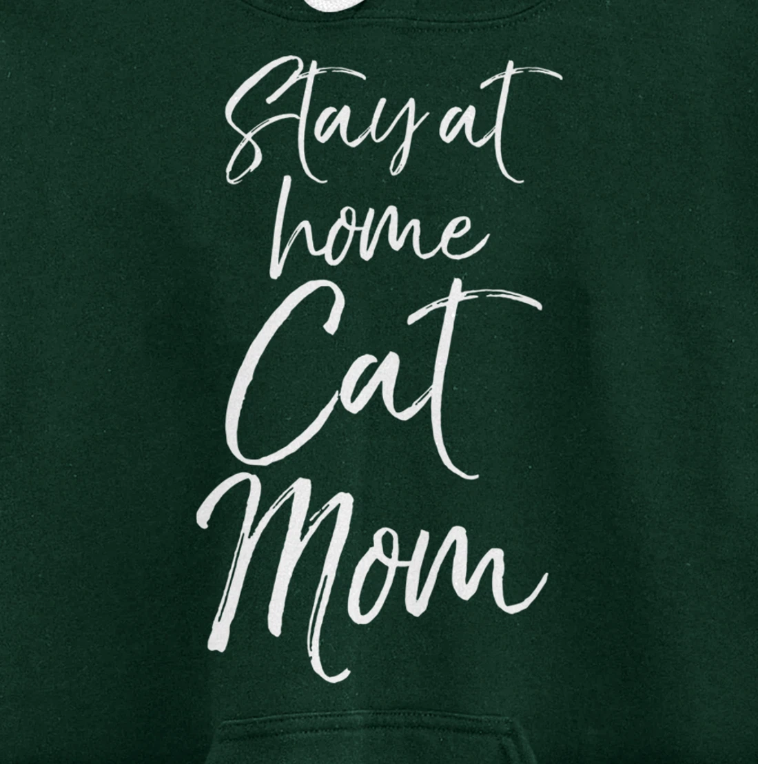 Funny Cat Mother Gift for Pet Moms Joke Stay at Home Cat Mom Pullover Hoodie