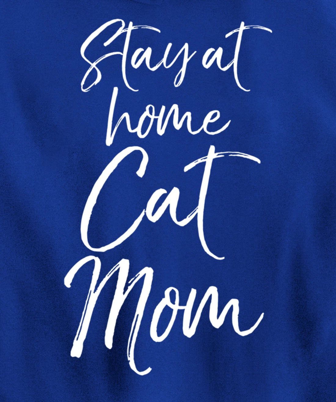 Funny Cat Mother Gift for Pet Moms Joke Stay at Home Cat Mom Pullover Hoodie