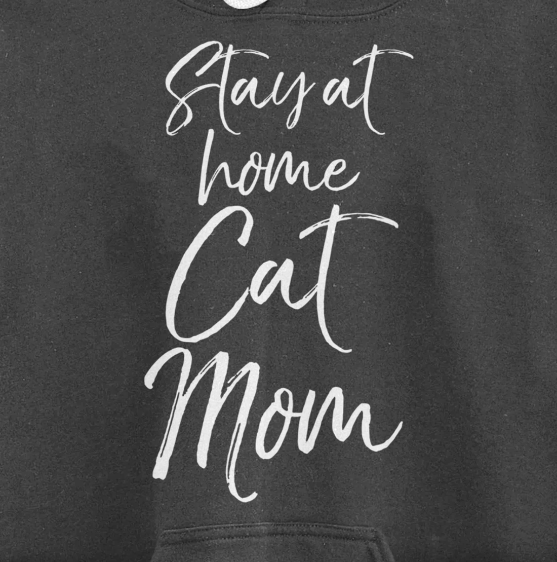 Funny Cat Mother Gift for Pet Moms Joke Stay at Home Cat Mom Pullover Hoodie