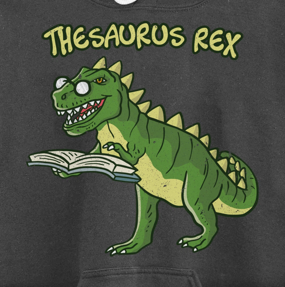 Thesaurus T-Rex Dinosaur Nerd Geek Student Book Reading Gift Pullover Hoodie