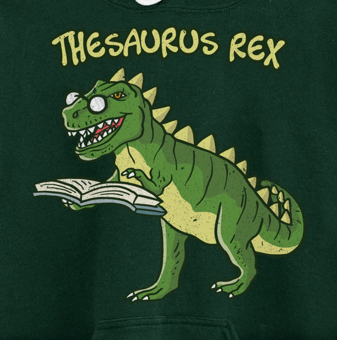 Thesaurus T-Rex Dinosaur Nerd Geek Student Book Reading Gift Pullover Hoodie
