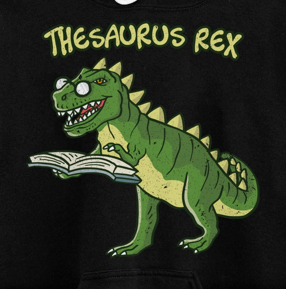 Thesaurus T-Rex Dinosaur Nerd Geek Student Book Reading Gift Pullover Hoodie