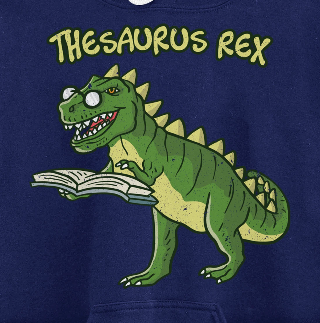 Thesaurus T-Rex Dinosaur Nerd Geek Student Book Reading Gift Pullover Hoodie