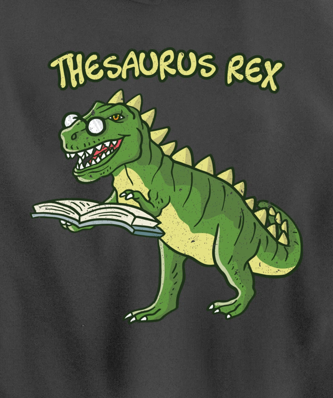Thesaurus T-Rex Dinosaur Nerd Geek Student Book Reading Gift Pullover Hoodie