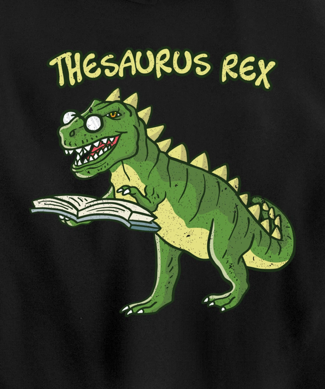 Thesaurus T-Rex Dinosaur Nerd Geek Student Book Reading Gift Pullover Hoodie