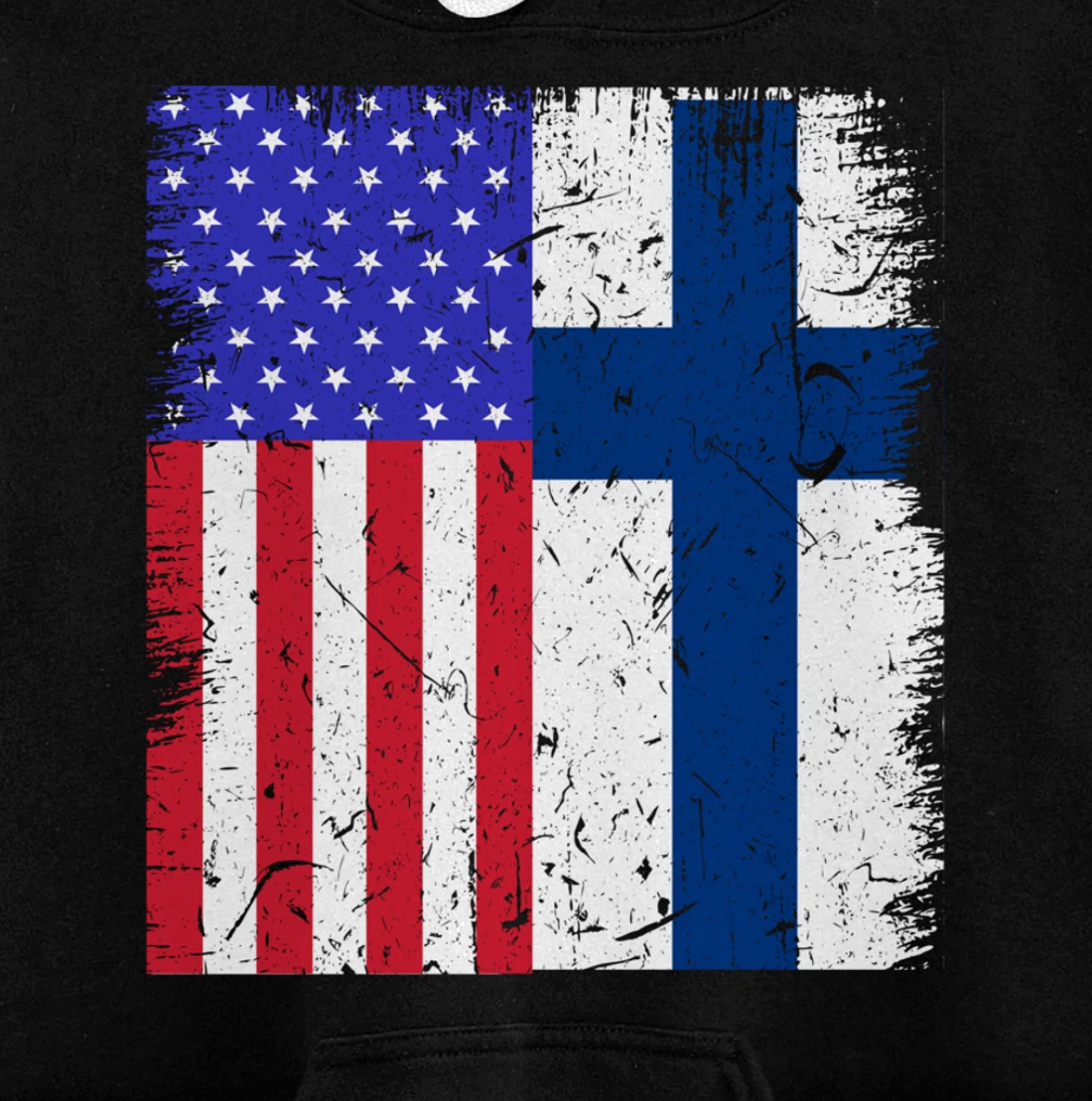 Finland American Finnish Flag USA American Immigrant Pride Pullover Hoodie