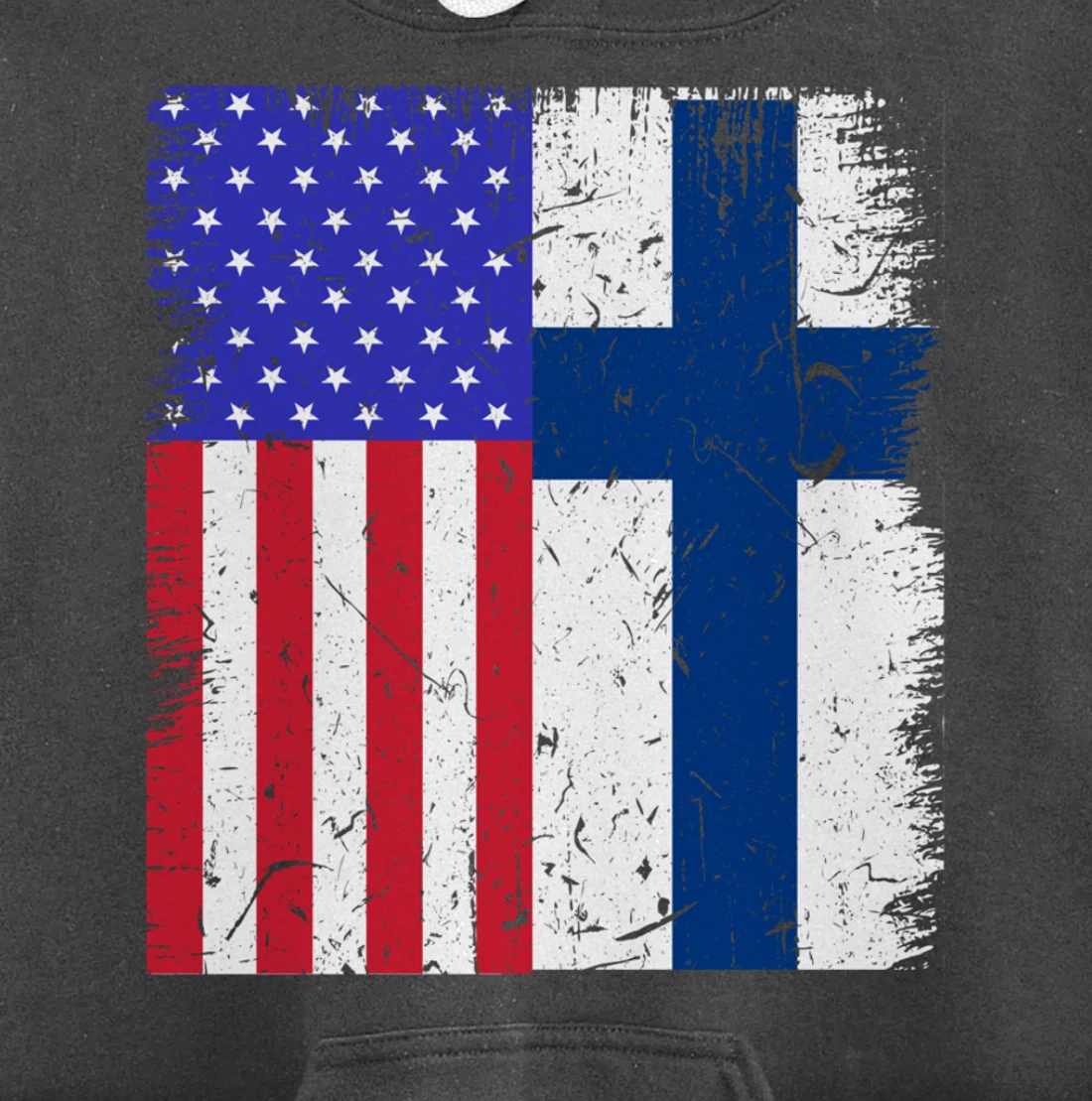 Finland American Finnish Flag USA American Immigrant Pride Pullover Hoodie