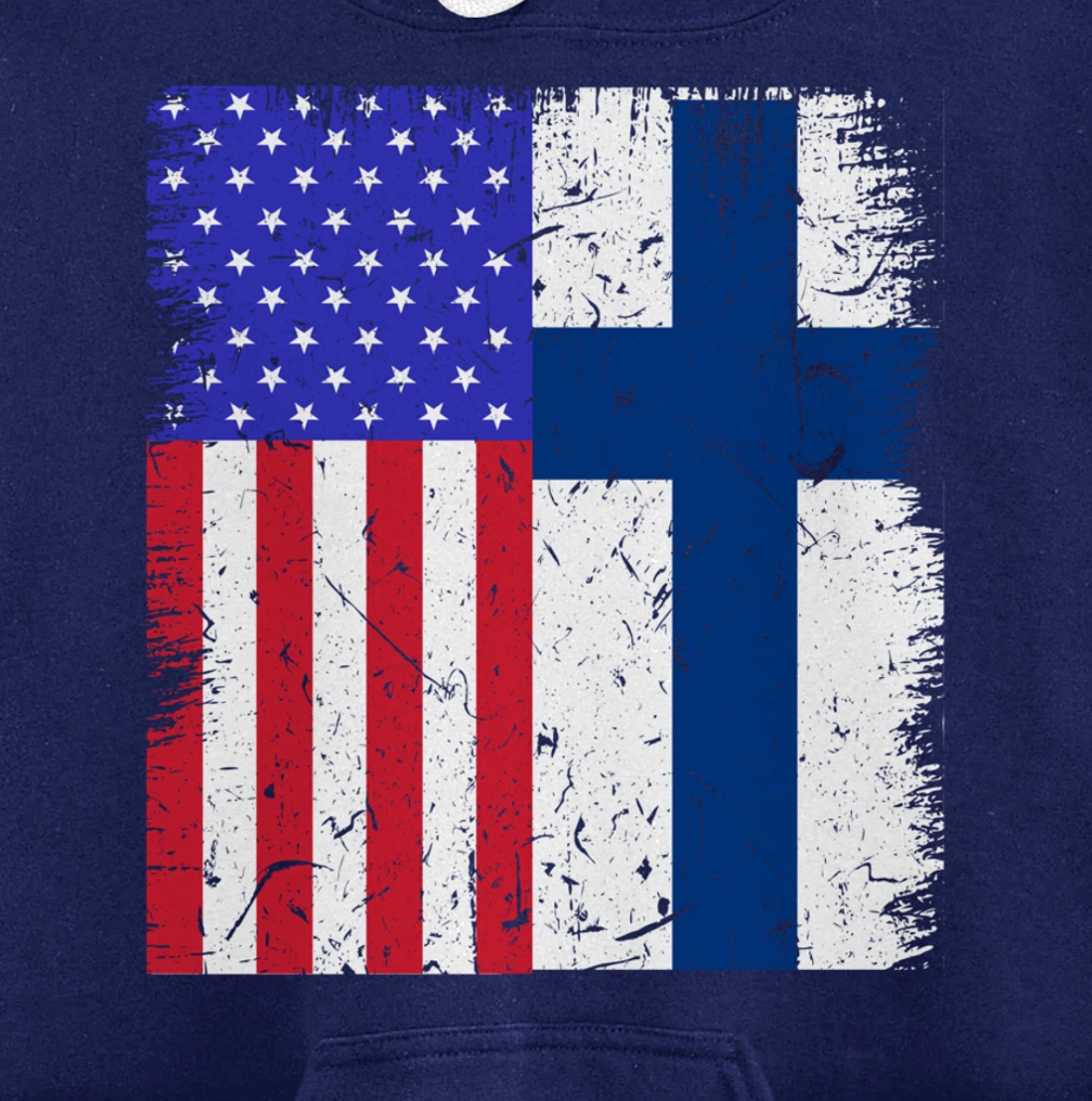 Finland American Finnish Flag USA American Immigrant Pride Pullover Hoodie
