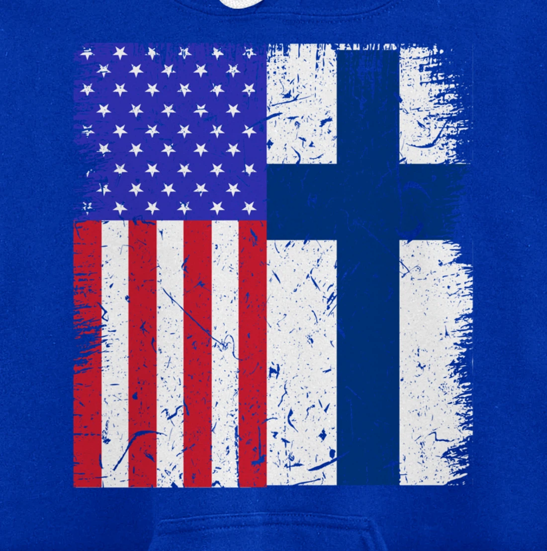 Finland American Finnish Flag USA American Immigrant Pride Pullover Hoodie
