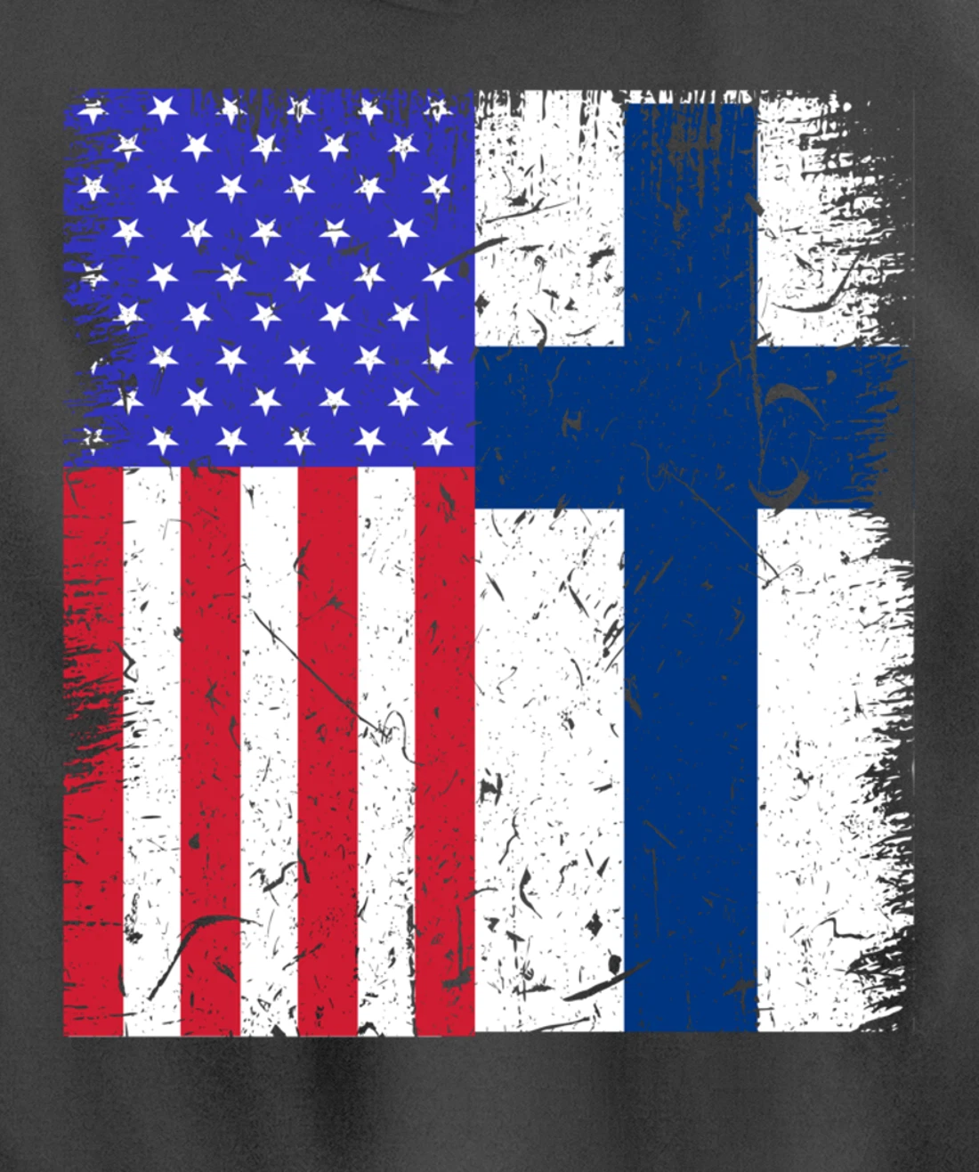 Finland American Finnish Flag USA American Immigrant Pride Pullover Hoodie