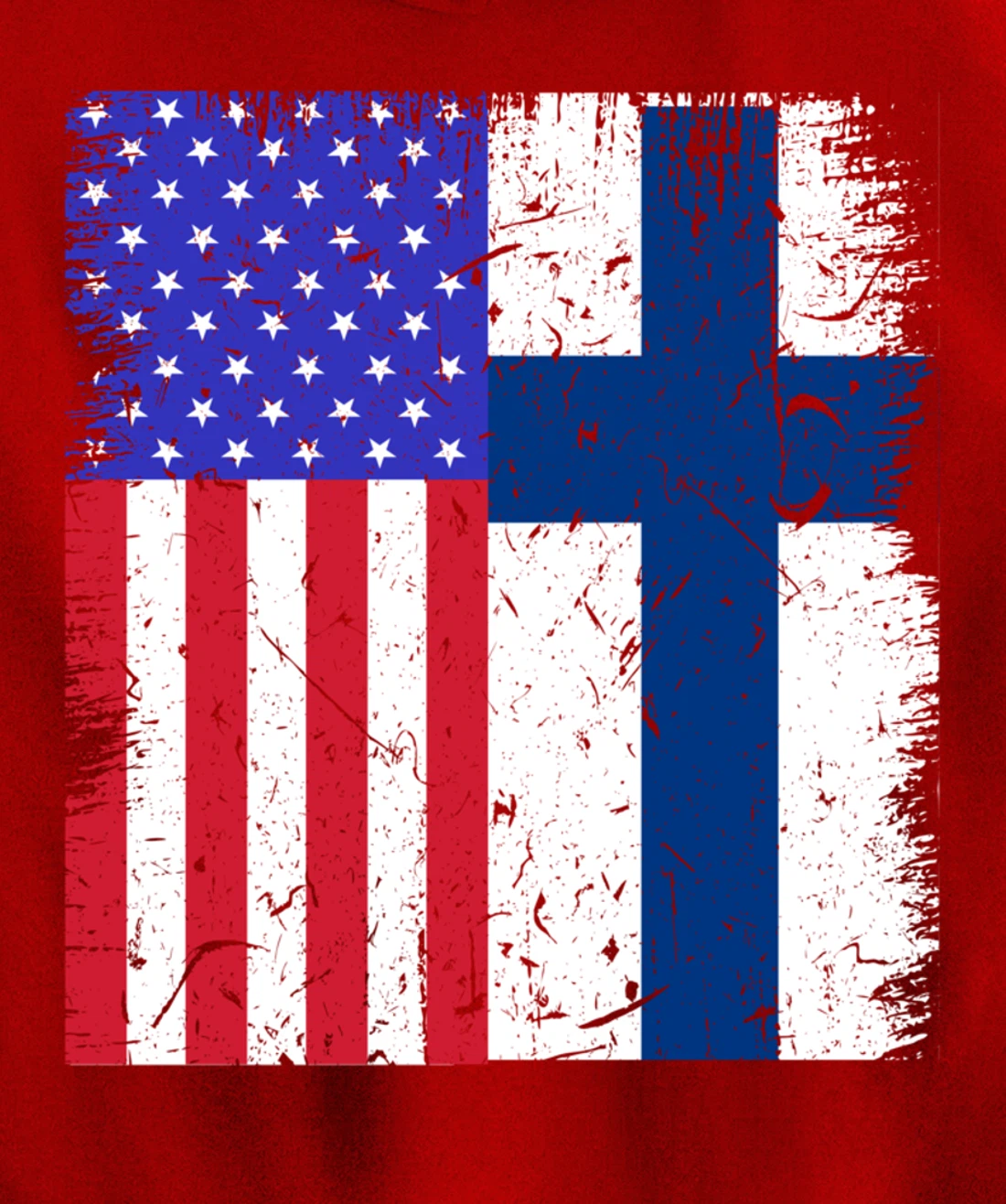 Finland American Finnish Flag USA American Immigrant Pride Pullover Hoodie