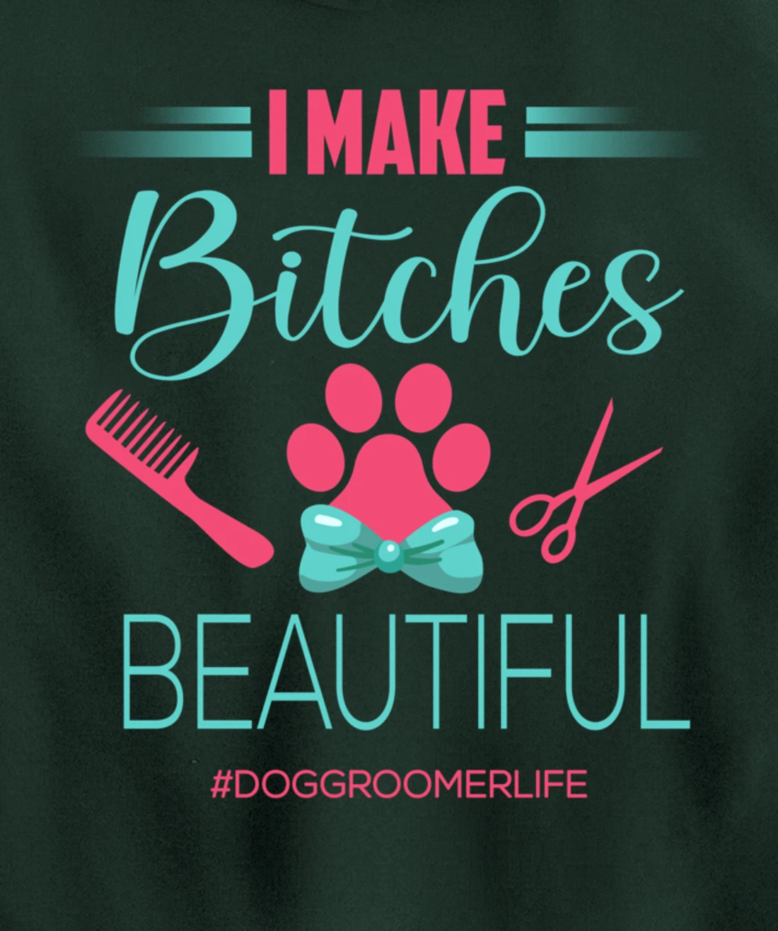 Dog Groomer Shirt Dog Grooming Outfit Funny Dog Groomer Gift Pullover Hoodie
