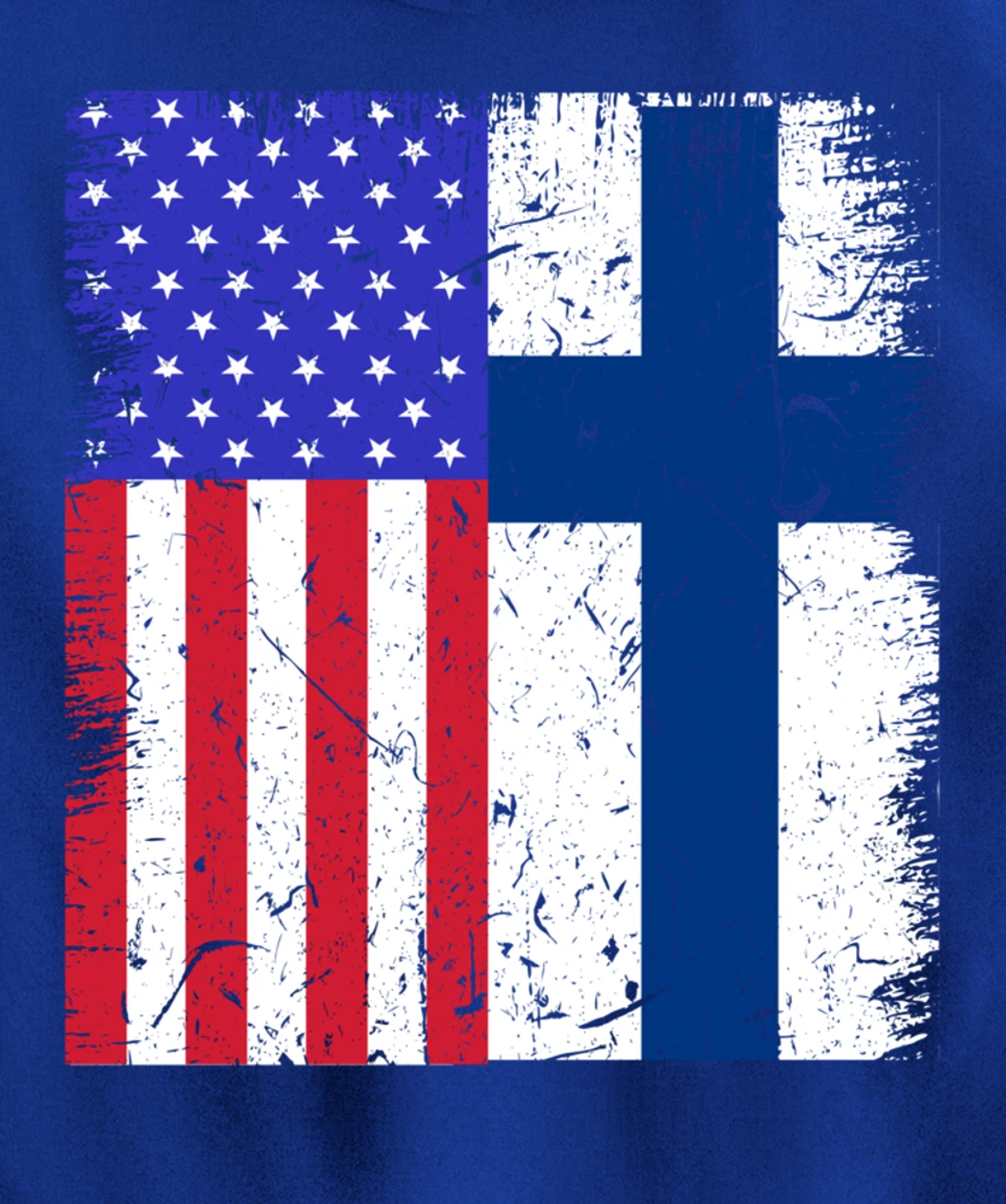 Finland American Finnish Flag USA American Immigrant Pride Pullover Hoodie