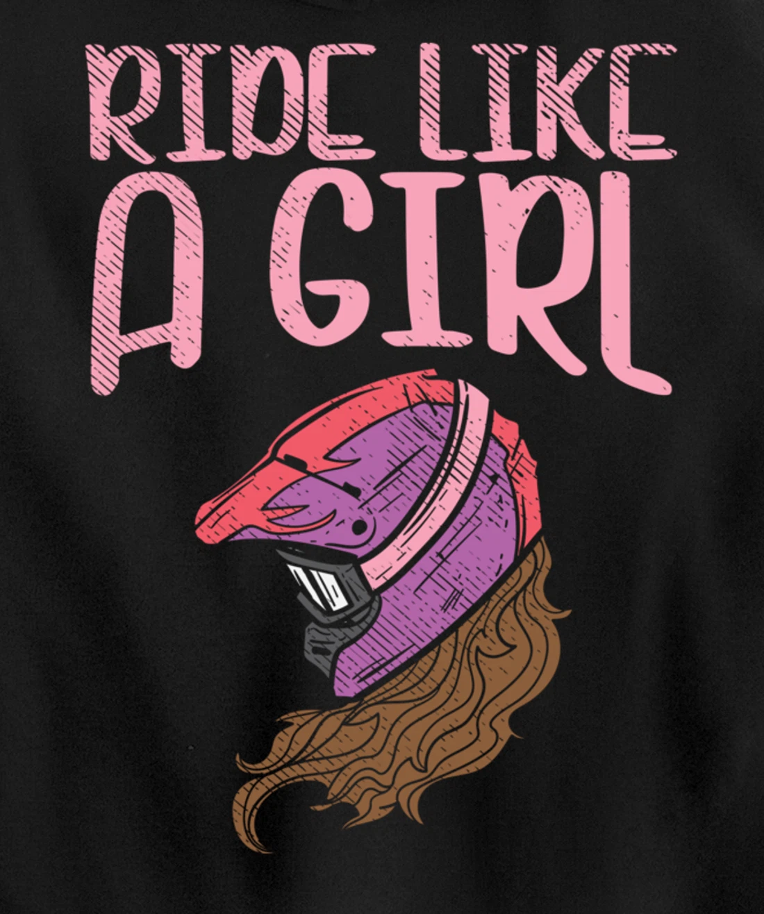 Ride Like A Girl Motocross Dirt Bike Motorcycle Racing Gift Pullover Hoodie