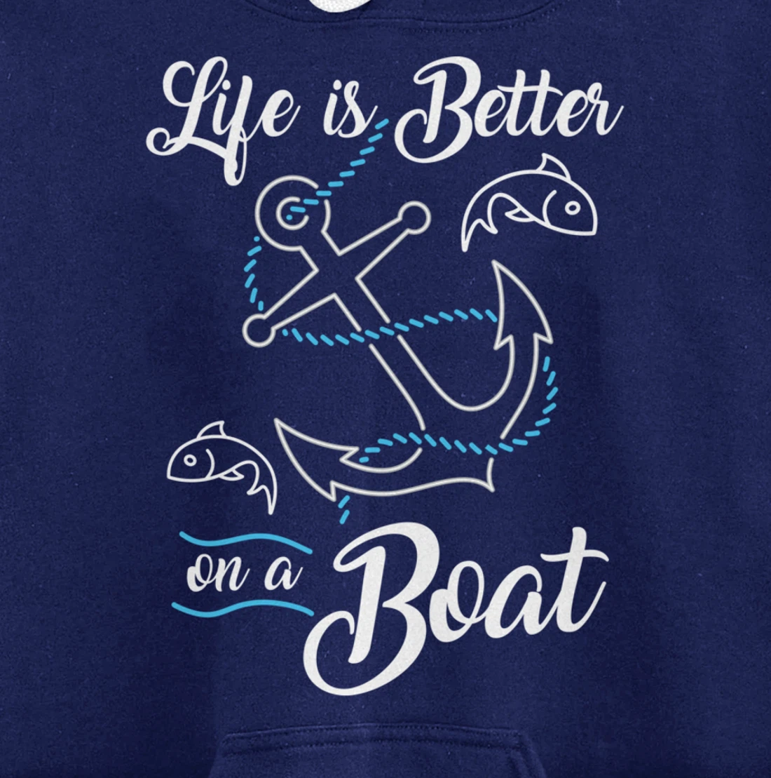 Vintage Life is Better on A Boat Gift design Sailing Fishing Pullover Hoodie
