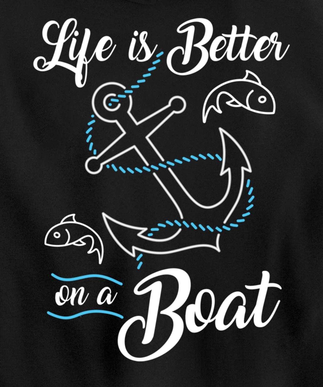 Vintage Life is Better on A Boat Gift design Sailing Fishing Pullover Hoodie
