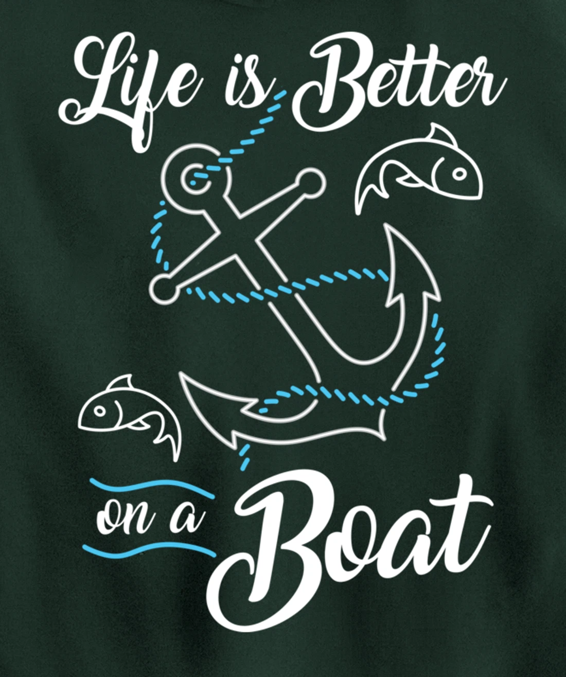 Vintage Life is Better on A Boat Gift design Sailing Fishing Pullover Hoodie