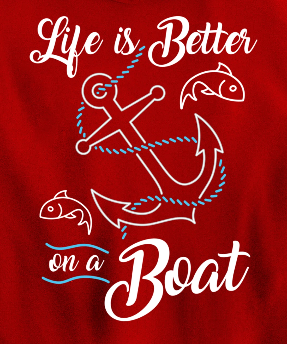 Vintage Life is Better on A Boat Gift design Sailing Fishing Pullover Hoodie